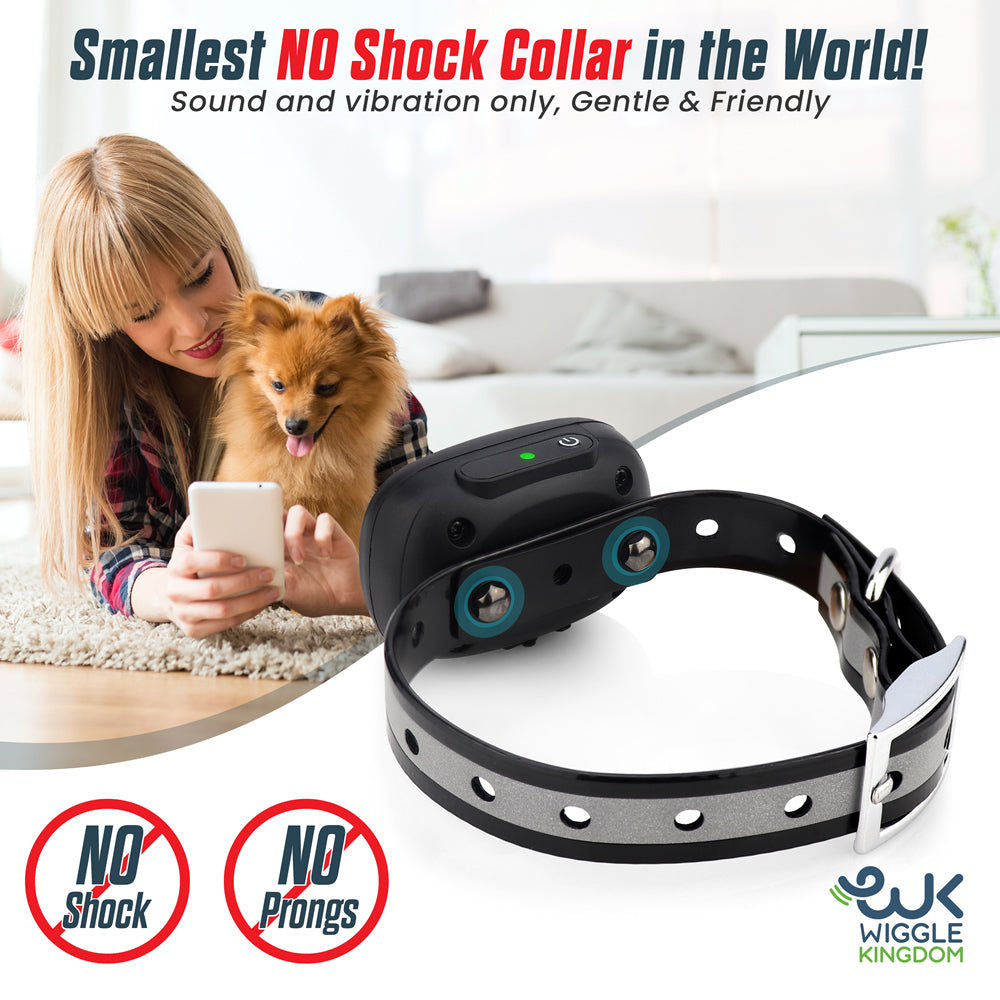 No Shock Dog Collar for Small Dogs - Vibration & Sound Only - A Vibrat | Wiggle Kingdom No Shock Dog Collar for Small Dogs - Vibration & Sound Only - A Vibrat | Wiggle Kingdom